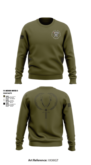 Crew Neck Sweatshirt, XI. Inspektion, Army, Teamtime, Team time, sublimation, custom sports apparel, team uniforms, spirit wear, spiritwear, sports uniforms, custom shirts, team store, custom team store, fundraiser sports, apparel fundraiser