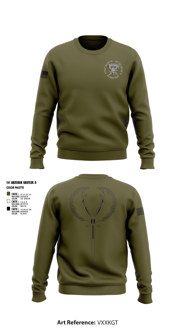 Crew Neck Sweatshirt, XI. Inspektion, Army, Teamtime, Team time, sublimation, custom sports apparel, team uniforms, spirit wear, spiritwear, sports uniforms, custom shirts, team store, custom team store, fundraiser sports, apparel fundraiser