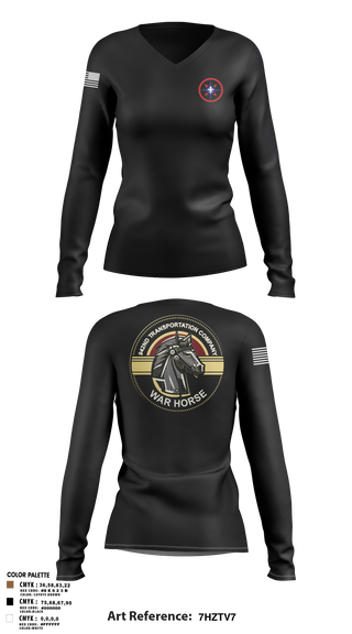 Womens Long Sleeve Vneck Shirt, 942nd TC, , Teamtime, Team time, sublimation, custom sports apparel, team uniforms, spirit wear, spiritwear, sports uniforms, custom shirts, team store, custom team store, fundraiser sports, apparel fundraiser