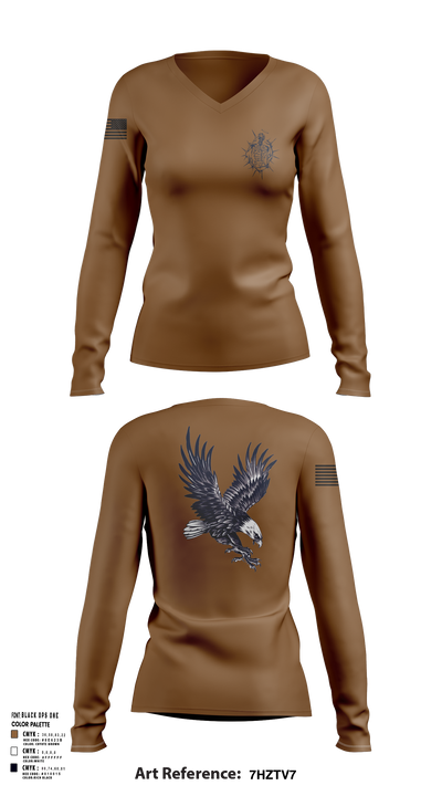 Delta 621785 Women's Long Sleeve V-neck Shirt - 101