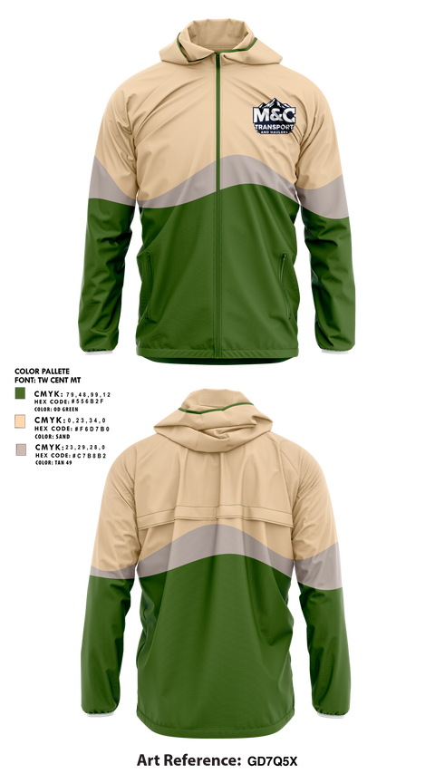 Windbreaker, M&C transport and hauling, , Teamtime, Team time, sublimation, custom sports apparel, team uniforms, spirit wear, spiritwear, sports uniforms, custom shirts, team store, custom team store, fundraiser sports, apparel fundraiser