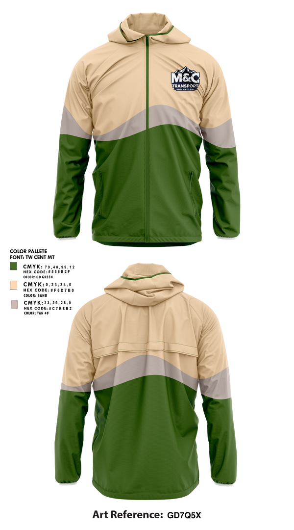 Windbreaker, M&C transport and hauling, , Teamtime, Team time, sublimation, custom sports apparel, team uniforms, spirit wear, spiritwear, sports uniforms, custom shirts, team store, custom team store, fundraiser sports, apparel fundraiser