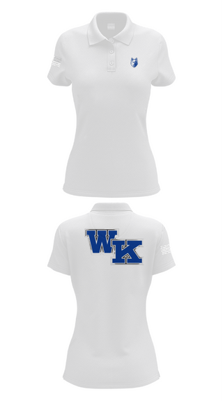 Womens Short Sleeve Performance Polo, Worthington Kilbourne High School Golf, Golf, Teamtime, Team time, sublimation, custom sports apparel, team uniforms, spirit wear, spiritwear, sports uniforms, custom shirts, team store, custom team store, fundraiser sports, apparel fundraiser