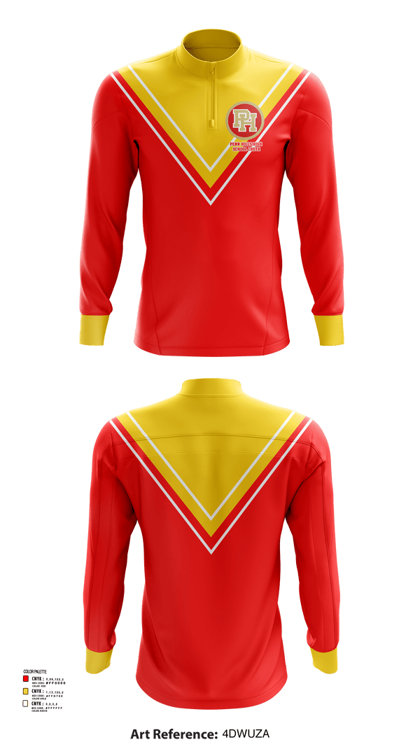 Quarter Zip Jacket, Penn Hills High School Cheer, Cheer, Teamtime, Team time, sublimation, custom sports apparel, team uniforms, spirit wear, spiritwear, sports uniforms, custom shirts, team store, custom team store, fundraiser sports, apparel fundraiser