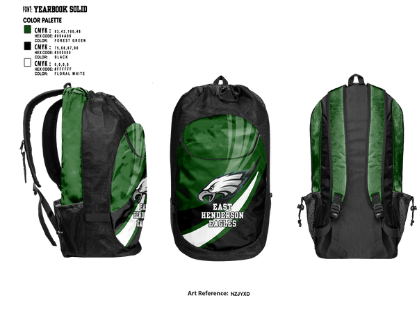Gear Bag, East Henderson Eagles, Women's Volleyball, Teamtime, Team time, sublimation, custom sports apparel, team uniforms, spirit wear, spiritwear, sports uniforms, custom shirts, team store, custom team store, fundraiser sports, apparel fundraiser