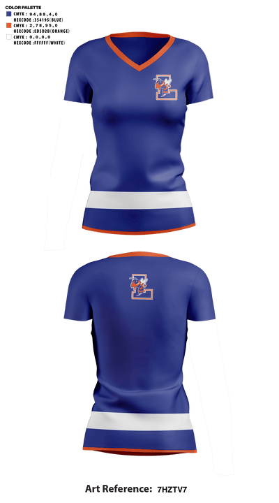Lexington Senior High School Cheer 74673708 Women's Short Sleeve V-neck Shirt - 41