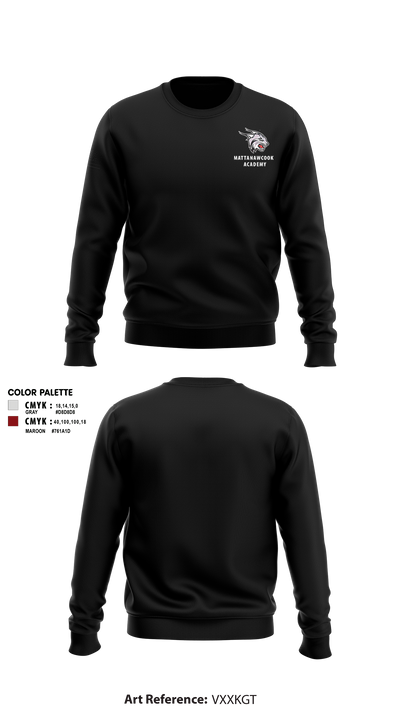 Mattanawcook Academy Wrestling 86288289 Crew Neck Sweatshirt - 50 (1)