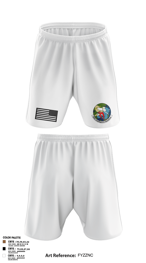 Athletic Shorts With Pockets, 20th Intelligence Squadron, Air Force, Teamtime, Team time, sublimation, custom sports apparel, team uniforms, spirit wear, spiritwear, sports uniforms, custom shirts, team store, custom team store, fundraiser sports, apparel fundraiser