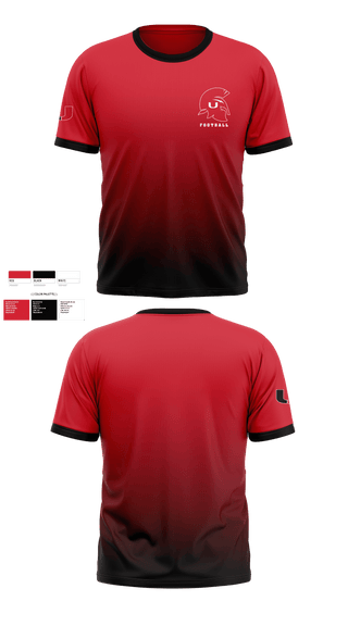 Short Sleeve Performance Shirt, Union High School Football, Football, Teamtime, Team time, sublimation, custom sports apparel, team uniforms, spirit wear, spiritwear, sports uniforms, custom shirts, team store, custom team store, fundraiser sports, apparel fundraiser