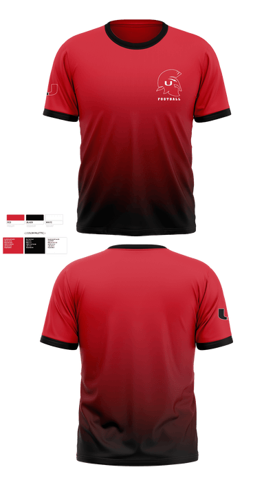 Union High School Football 19698543 Short Sleeve Performance Shirt - 1