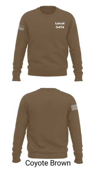 Crew Neck Sweatshirt, Local 3474, Fire Department, Teamtime, Team time, sublimation, custom sports apparel, team uniforms, spirit wear, spiritwear, sports uniforms, custom shirts, team store, custom team store, fundraiser sports, apparel fundraiser