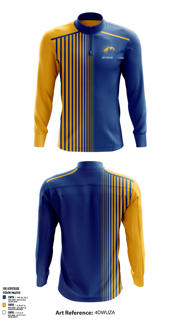 Quarter Zip Jacket, David H Ponitz Career Technology Center Volleyball, Men's Volleyball, Teamtime, Team time, sublimation, custom sports apparel, team uniforms, spirit wear, spiritwear, sports uniforms, custom shirts, team store, custom team store, fundraiser sports, apparel fundraiser