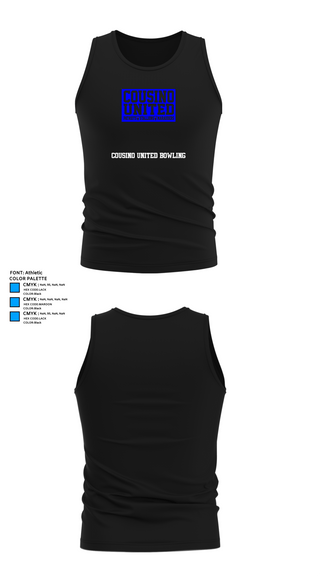 Tank Top, Cousino United Bowling, Bowling, Teamtime, Team time, sublimation, custom sports apparel, team uniforms, spirit wear, spiritwear, sports uniforms, custom shirts, team store, custom team store, fundraiser sports, apparel fundraiser