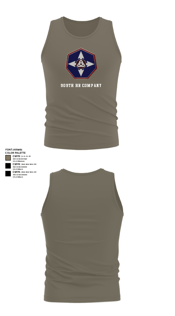 Tank Top, 909th HR Company, Army, Teamtime, Team time, sublimation, custom sports apparel, team uniforms, spirit wear, spiritwear, sports uniforms, custom shirts, team store, custom team store, fundraiser sports, apparel fundraiser