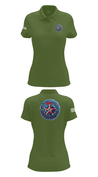 Womens Short Sleeve Performance Polo, Defenders of the Coast, Army, Teamtime, Team time, sublimation, custom sports apparel, team uniforms, spirit wear, spiritwear, sports uniforms, custom shirts, team store, custom team store, fundraiser sports, apparel fundraiser