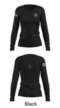 Hombres de Valor 30215004 Women's Long Sleeve V-neck Shirt - 35