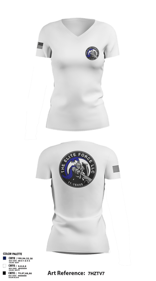 Womens Short Sleeve Vneck Shirt, The Elite Force Llc, Police, Teamtime, Team time, sublimation, custom sports apparel, team uniforms, spirit wear, spiritwear, sports uniforms, custom shirts, team store, custom team store, fundraiser sports, apparel fundraiser