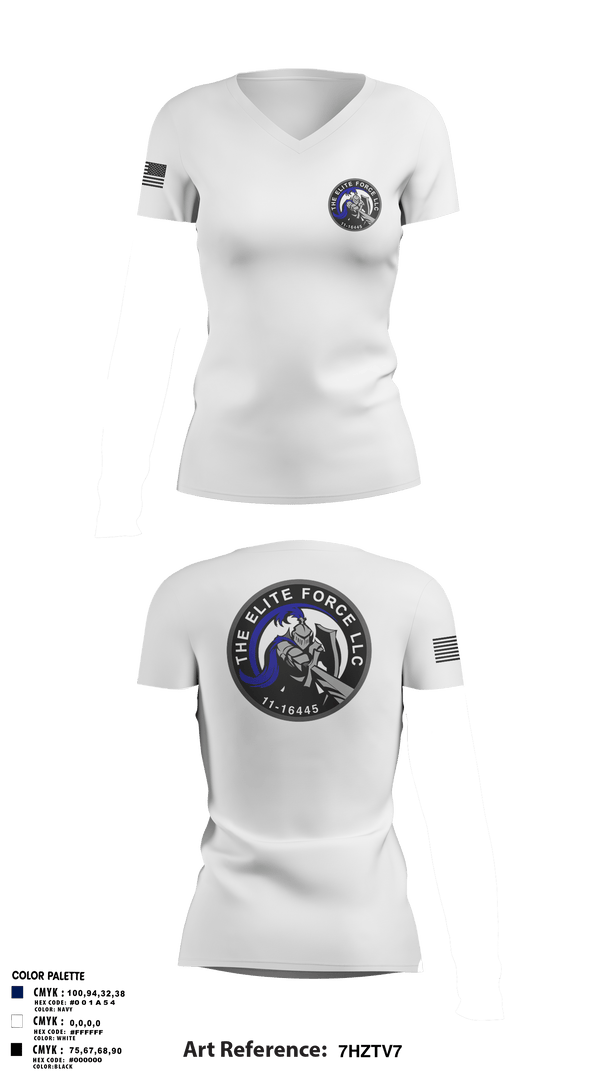 Womens Short Sleeve Vneck Shirt, The Elite Force Llc, Police, Teamtime, Team time, sublimation, custom sports apparel, team uniforms, spirit wear, spiritwear, sports uniforms, custom shirts, team store, custom team store, fundraiser sports, apparel fundraiser