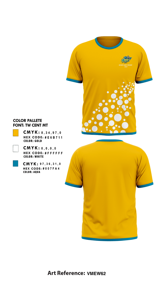 Short Sleeve Performance Shirt, College of Mount Saint Vincent Golf, Golf, Teamtime, Team time, sublimation, custom sports apparel, team uniforms, spirit wear, spiritwear, sports uniforms, custom shirts, team store, custom team store, fundraiser sports, apparel fundraiser