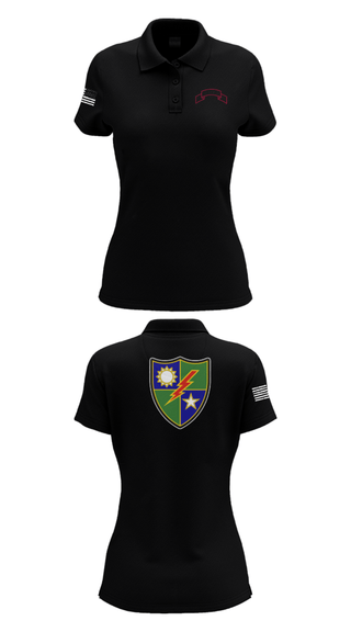 Women's Short Sleeve Performance Polo, 75th Ranger Regiment, Army, Teamtime, Team time, sublimation, custom sports apparel, team uniforms, spirit wear, spiritwear, sports uniforms, custom shirts, team store, custom team store, fundraiser sports, apparel fundraiser