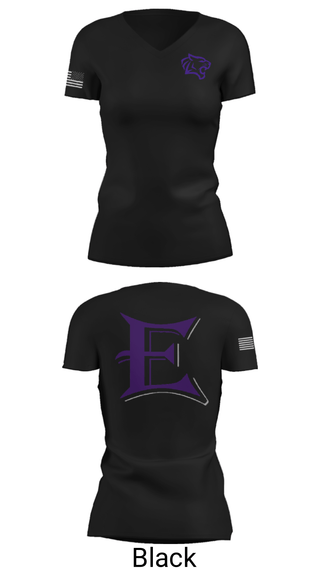 Women's Short Sleeve Vneck Shirt, Elgin High School Volleyball, Women's Volleyball, Teamtime, Team time, sublimation, custom sports apparel, team uniforms, spirit wear, spiritwear, sports uniforms, custom shirts, team store, custom team store, fundraiser sports, apparel fundraiser