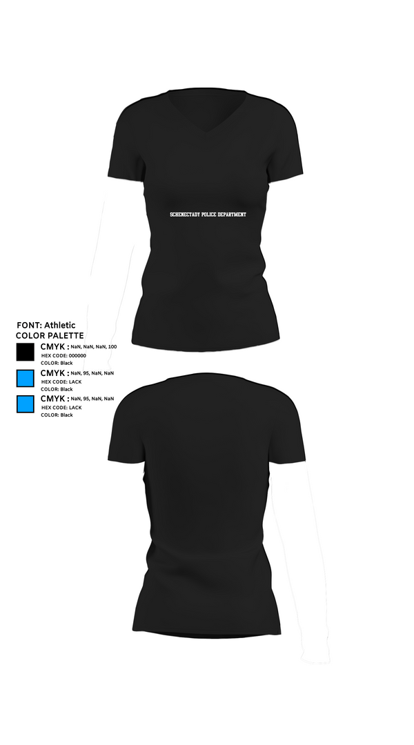 Womens Short Sleeve Vneck Shirt, Schenectady Police Department, Police, Teamtime, Team time, sublimation, custom sports apparel, team uniforms, spirit wear, spiritwear, sports uniforms, custom shirts, team store, custom team store, fundraiser sports, apparel fundraiser