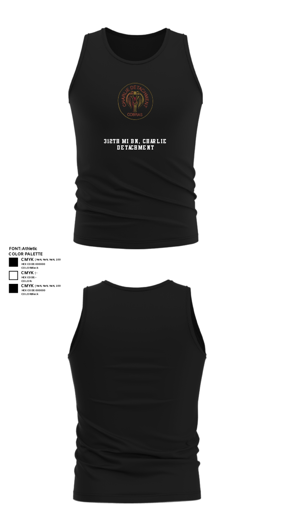 Tank Top, 312TH MI BN, CHARLIE DETACHMENT, Army, Teamtime, Team time, sublimation, custom sports apparel, team uniforms, spirit wear, spiritwear, sports uniforms, custom shirts, team store, custom team store, fundraiser sports, apparel fundraiser