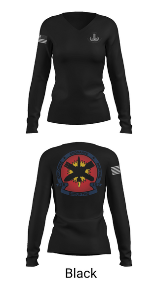 Womens Long Sleeve Vneck Shirt, EODMU 2, , Teamtime, Team time, sublimation, custom sports apparel, team uniforms, spirit wear, spiritwear, sports uniforms, custom shirts, team store, custom team store, fundraiser sports, apparel fundraiser