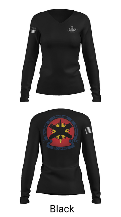 EODMU 2 47598810 Women's Long Sleeve V-neck Shirt - 35