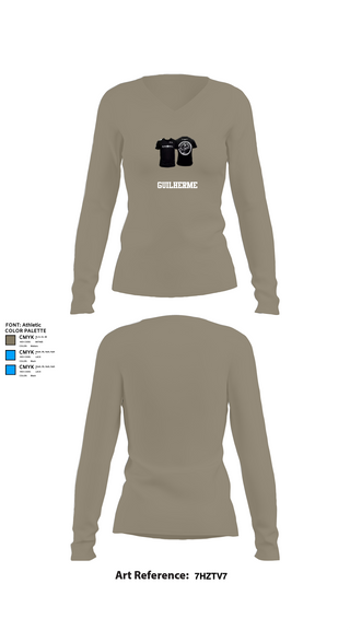 Womens Long Sleeve Vneck Shirt, Guilherme, Wrestling, Teamtime, Team time, sublimation, custom sports apparel, team uniforms, spirit wear, spiritwear, sports uniforms, custom shirts, team store, custom team store, fundraiser sports, apparel fundraiser