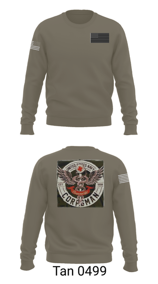 Crew Neck Sweatshirt, Hospital Corpsman, , Teamtime, Team time, sublimation, custom sports apparel, team uniforms, spirit wear, spiritwear, sports uniforms, custom shirts, team store, custom team store, fundraiser sports, apparel fundraiser