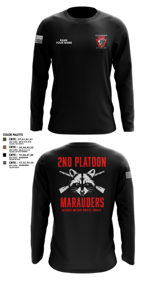 Long Sleeve Performance Shirt, Charger Co. / 2-112th Infantry Battalion, National Guard, Teamtime, Team time, sublimation, custom sports apparel, team uniforms, spirit wear, spiritwear, sports uniforms, custom shirts, team store, custom team store, fundraiser sports, apparel fundraiser