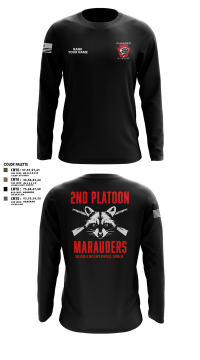 Charger Co. / 2-112th Infantry Battalion 37738588 Long Sleeve Performance Shirt - 37