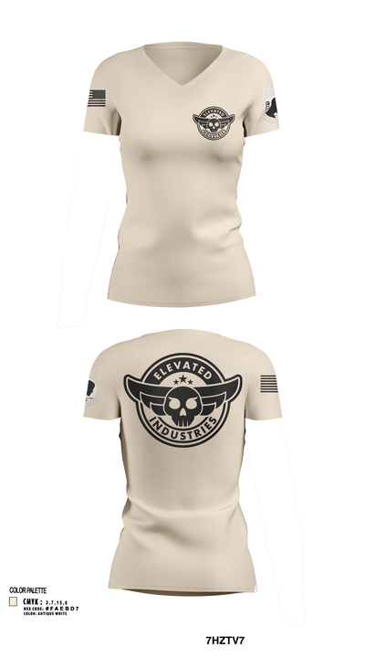Elevated Industries 26715295 Women's Short Sleeve V-neck Shirt - 103