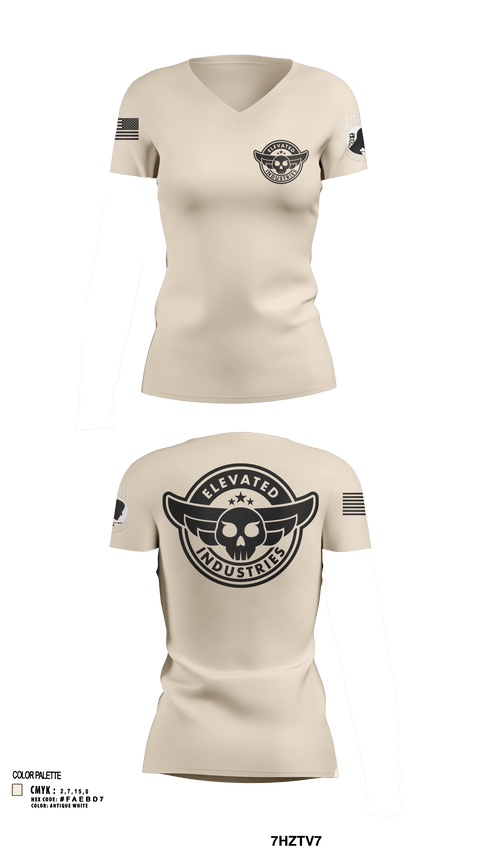 Womens Short Sleeve Vneck Shirt, Elevated Industries, , Teamtime, Team time, sublimation, custom sports apparel, team uniforms, spirit wear, spiritwear, sports uniforms, custom shirts, team store, custom team store, fundraiser sports, apparel fundraiser