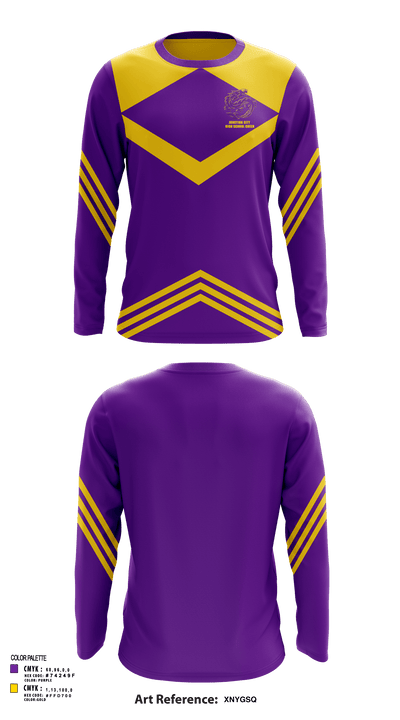 Junction City High School Cheer 88284888 Long Sleeve Performance Shirt - 117