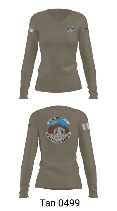 Detachment 1, 3rd Combat Weather Sqd 68533105 Women's Long Sleeve V-neck Shirt -1 77