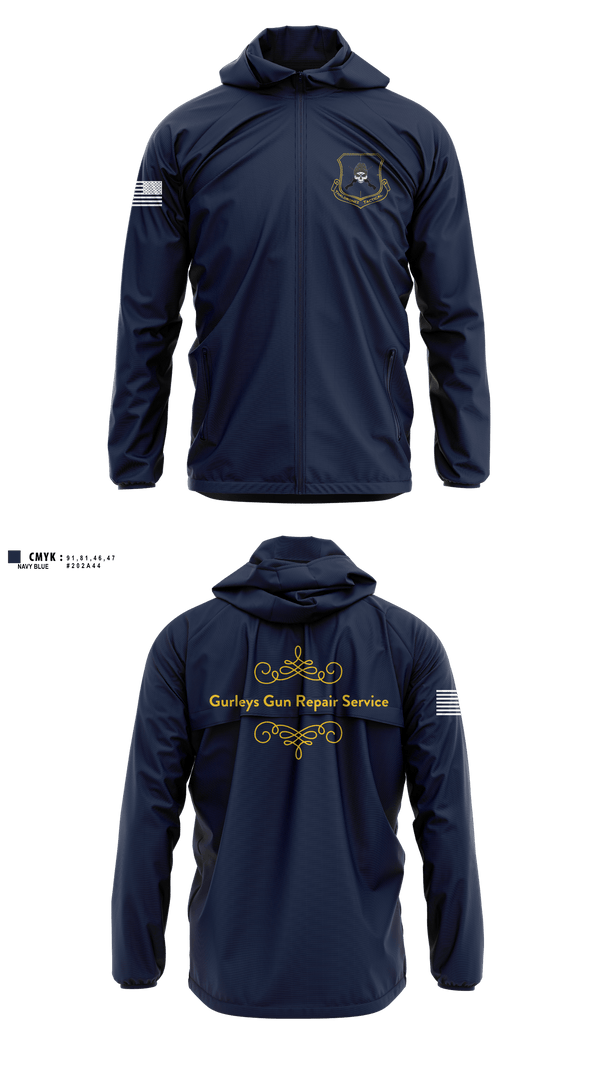 Windbreaker, Gurley's Gun Repair Service LLC, , Teamtime, Team time, sublimation, custom sports apparel, team uniforms, spirit wear, spiritwear, sports uniforms, custom shirts, team store, custom team store, fundraiser sports, apparel fundraiser