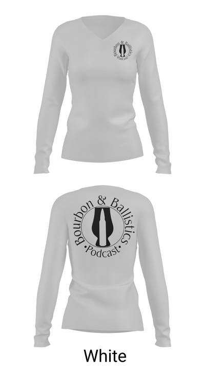 Bpurbon and Ballistics Podcast 12058467 Women's Long Sleeve V-neck Shirt - 16