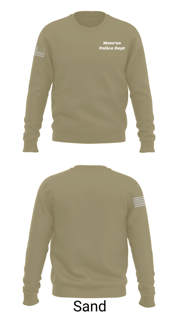 Crew Neck Sweatshirt, Monroe Police Dept, Police, Teamtime, Team time, sublimation, custom sports apparel, team uniforms, spirit wear, spiritwear, sports uniforms, custom shirts, team store, custom team store, fundraiser sports, apparel fundraiser