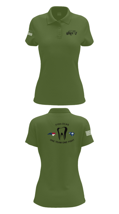 810th med co 30898387 Women's Short Sleeve Performance Polo  - 55