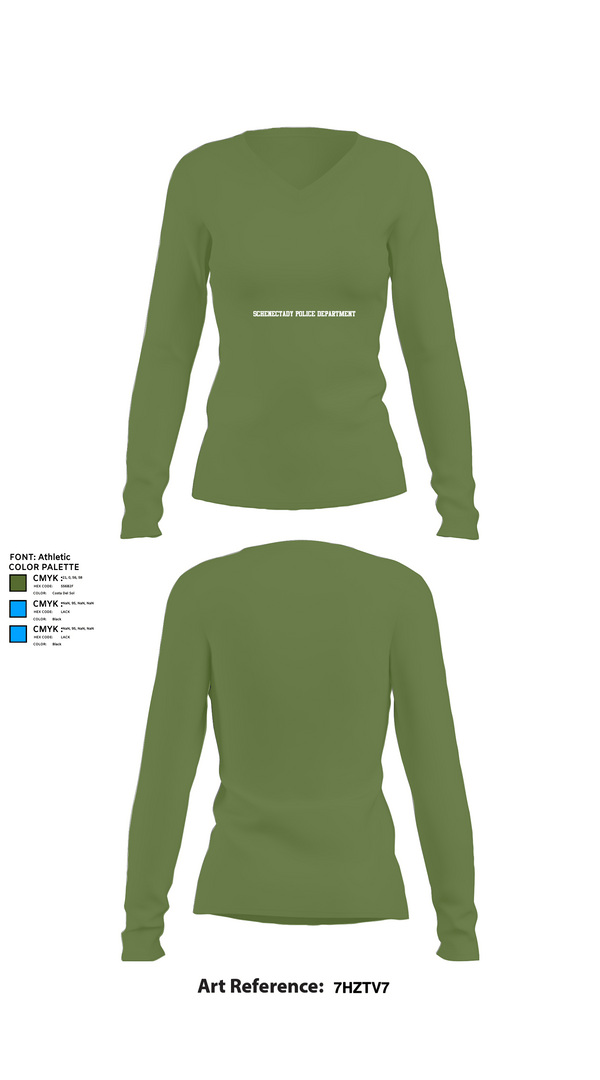 Womens Long Sleeve Vneck Shirt 1, Schenectady Police Department, Police, Teamtime, Team time, sublimation, custom sports apparel, team uniforms, spirit wear, spiritwear, sports uniforms, custom shirts, team store, custom team store, fundraiser sports, apparel fundraiser