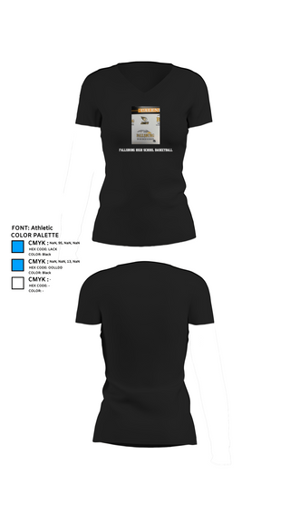 Womens Short Sleeve Vneck Shirt, Fallsburg High School Basketball, Men's Basketball, Teamtime, Team time, sublimation, custom sports apparel, team uniforms, spirit wear, spiritwear, sports uniforms, custom shirts, team store, custom team store, fundraiser sports, apparel fundraiser