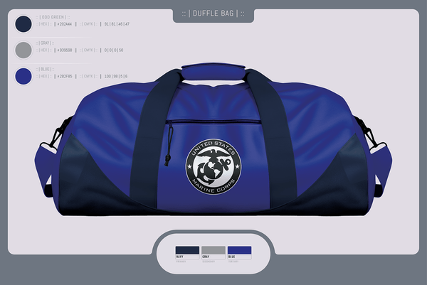 Duffle Bag, Marine Corps, Marines, Teamtime, Team time, sublimation, custom sports apparel, team uniforms, spirit wear, spiritwear, sports uniforms, custom shirts, team store, custom team store, fundraiser sports, apparel fundraiser