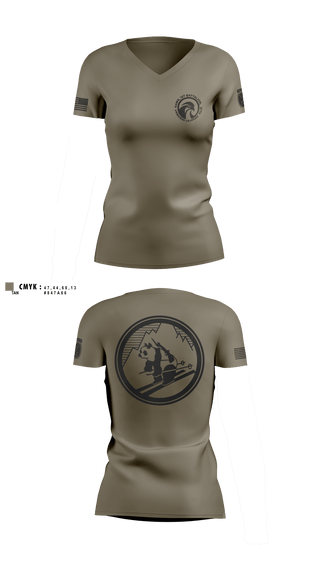 Womens Short Sleeve Vneck Shirt, Diesel, 3-71CAV, Army, Teamtime, Team time, sublimation, custom sports apparel, team uniforms, spirit wear, spiritwear, sports uniforms, custom shirts, team store, custom team store, fundraiser sports, apparel fundraiser