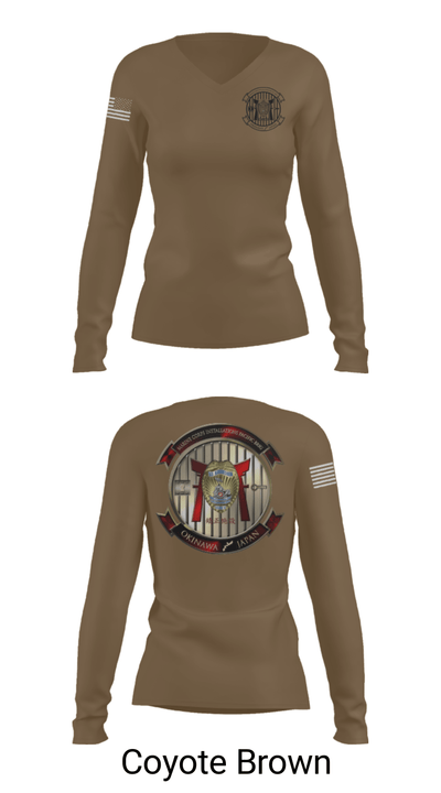 HQSPT Bn, PMO, Brig 79811584 Women's Long Sleeve V-neck Shirt - 17