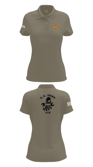 Womens Short Sleeve Performance Polo, 411TH, Army, Teamtime, Team time, sublimation, custom sports apparel, team uniforms, spirit wear, spiritwear, sports uniforms, custom shirts, team store, custom team store, fundraiser sports, apparel fundraiser