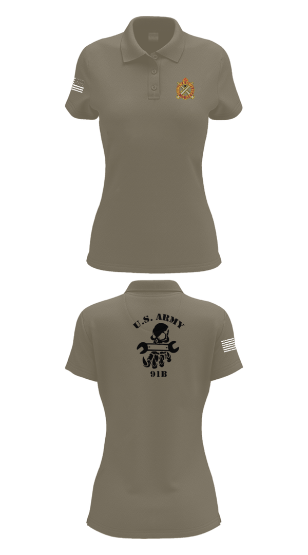 Womens Short Sleeve Performance Polo, 411TH, Army, Teamtime, Team time, sublimation, custom sports apparel, team uniforms, spirit wear, spiritwear, sports uniforms, custom shirts, team store, custom team store, fundraiser sports, apparel fundraiser