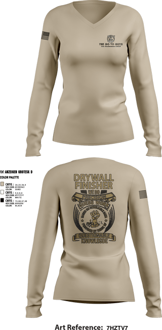 Womens Long Sleeve Vneck Shirt, The Go To Guys, , Teamtime, Team time, sublimation, custom sports apparel, team uniforms, spirit wear, spiritwear, sports uniforms, custom shirts, team store, custom team store, fundraiser sports, apparel fundraiser