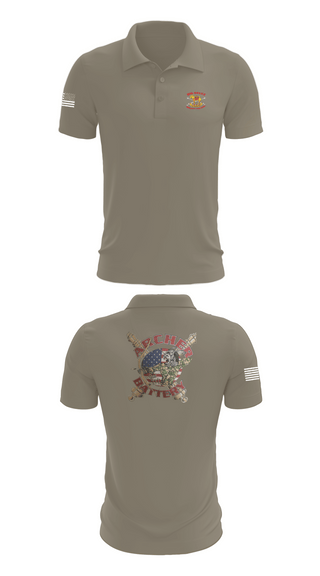 Short Sleeve Performance Polo, Archer Battery 2-2 FA, Army, Teamtime, Team time, sublimation, custom sports apparel, team uniforms, spirit wear, spiritwear, sports uniforms, custom shirts, team store, custom team store, fundraiser sports, apparel fundraiser